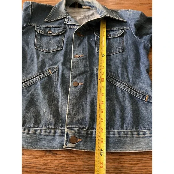 Vintage 1970s Wrangler 126MJ No Fault Denim Jacket Size 42 Cowboy Trucker USA